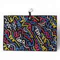 Silly Straw Golf Towel | Premium Double-Sided Microfiber | Heavy-Duty Magnetic Towel with Carabiner Clip | 24 x 16 in