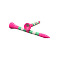 Pink Green Stripe Premium Wooden Golf Tees | 2 3/4” Standard Size | 45 Pack Set | Durable Painted Wood Tees | Unique Designs