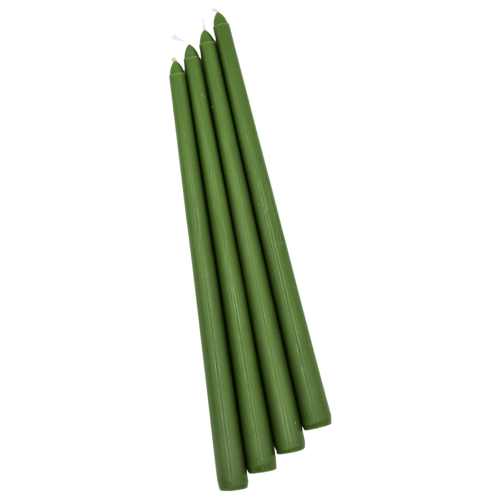 Extra Tall Pine Green Taper Candle, 1 Case of 48 Packs (4 Candles per Pack)