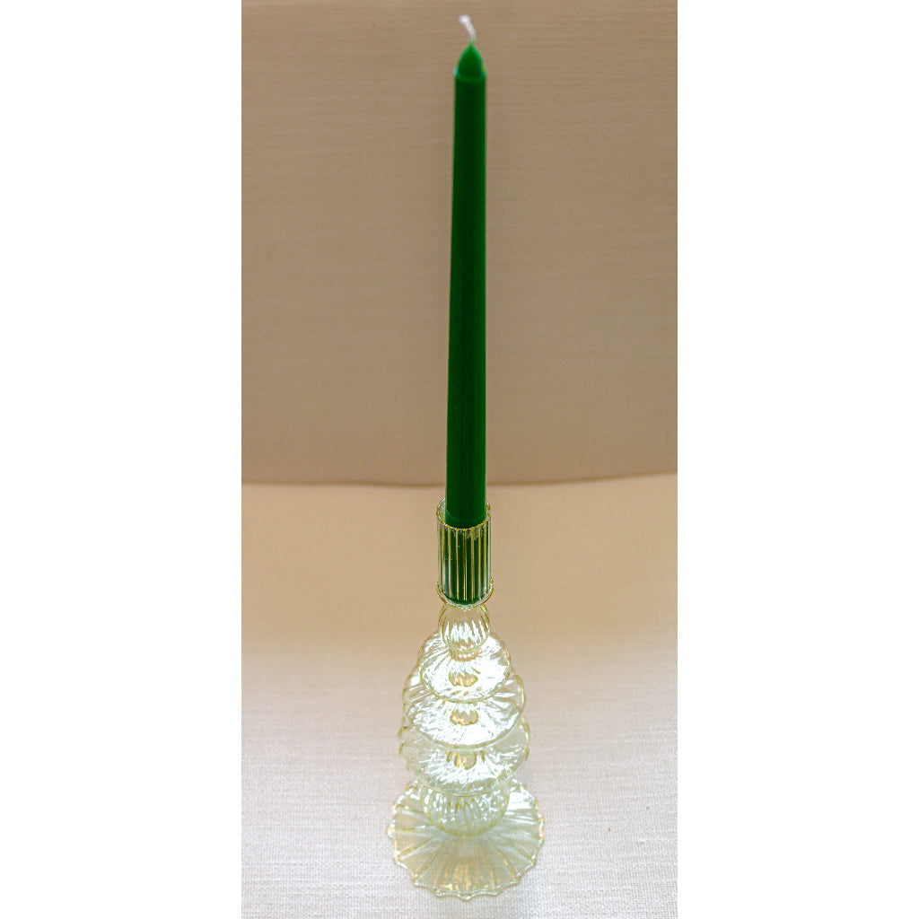 Extra Tall Pine Green Taper Candle, 1 Case of 48 Packs (4 Candles per Pack)
