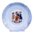 German Porcelain Children and Monkey Collector Plate 7"