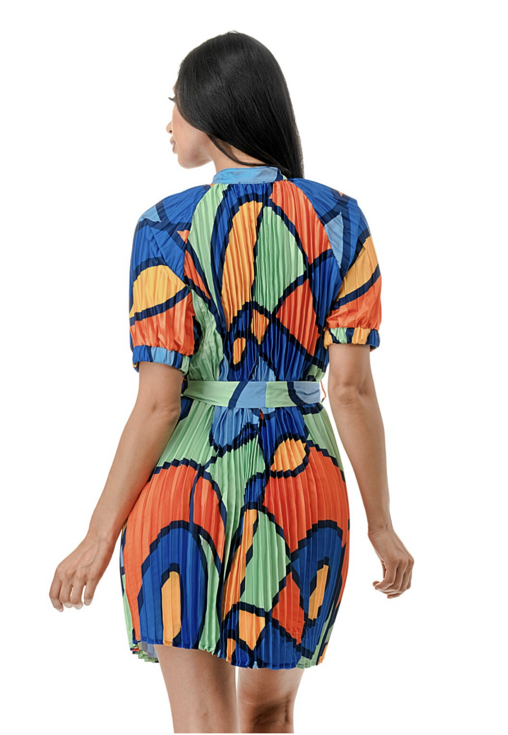 Pleated Shirt Dress