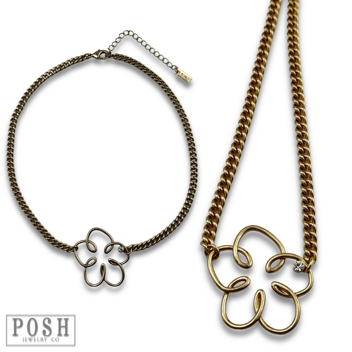 Wire flower necklace