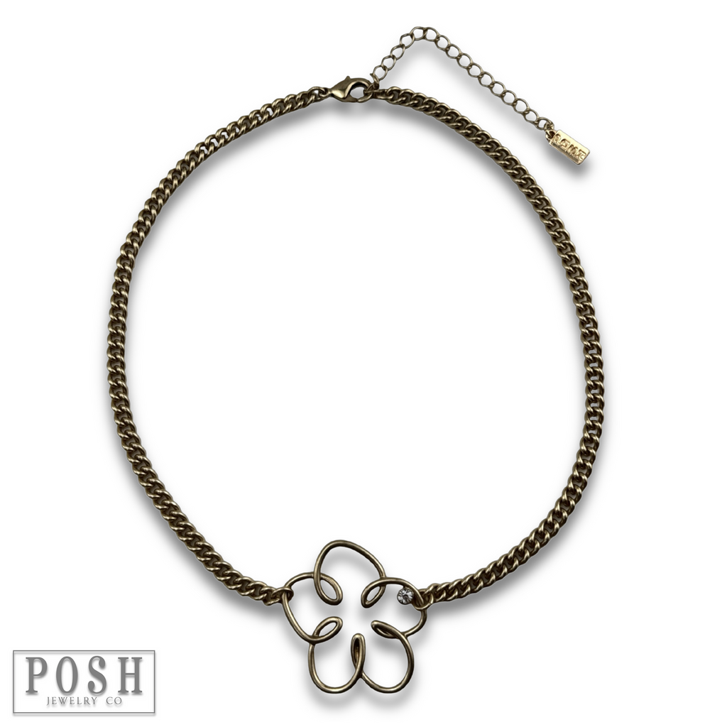 Wire flower necklace