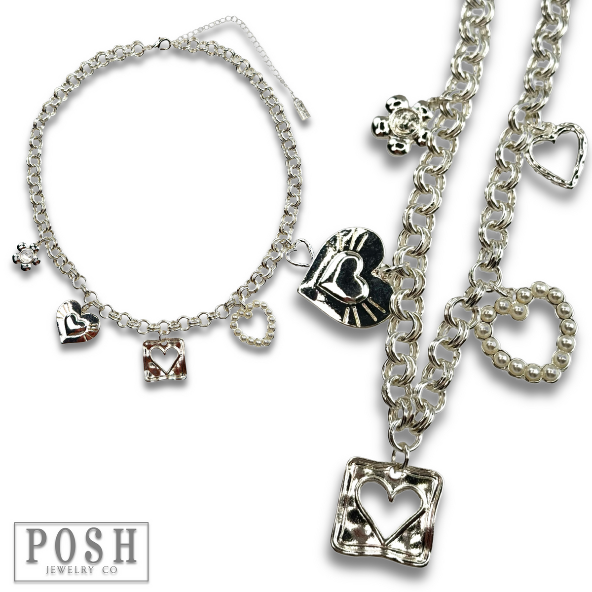 Flirty charm necklace