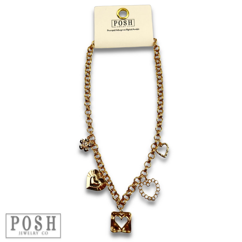 Flirty charm necklace