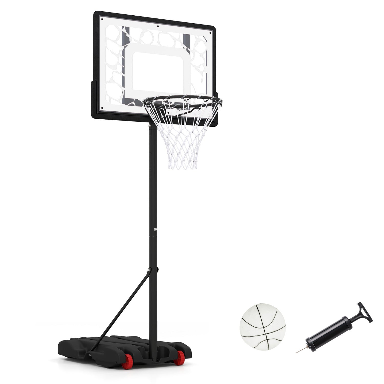 Adjustable Pool Basketball Hoop with LED Lights