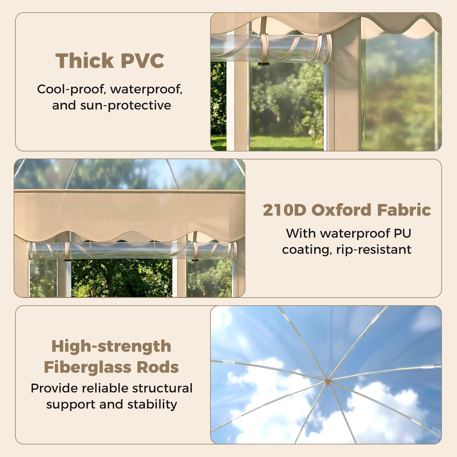Pop Up Bubble Tent 10x10 FT for 8-10 People Weatherproof Pod with 540¬∞ Panoramic Clear PVC