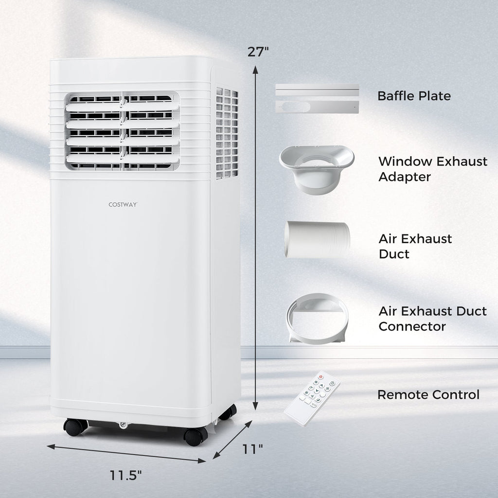 8000 BTU Portable Air Conditioner with Dehumidifier