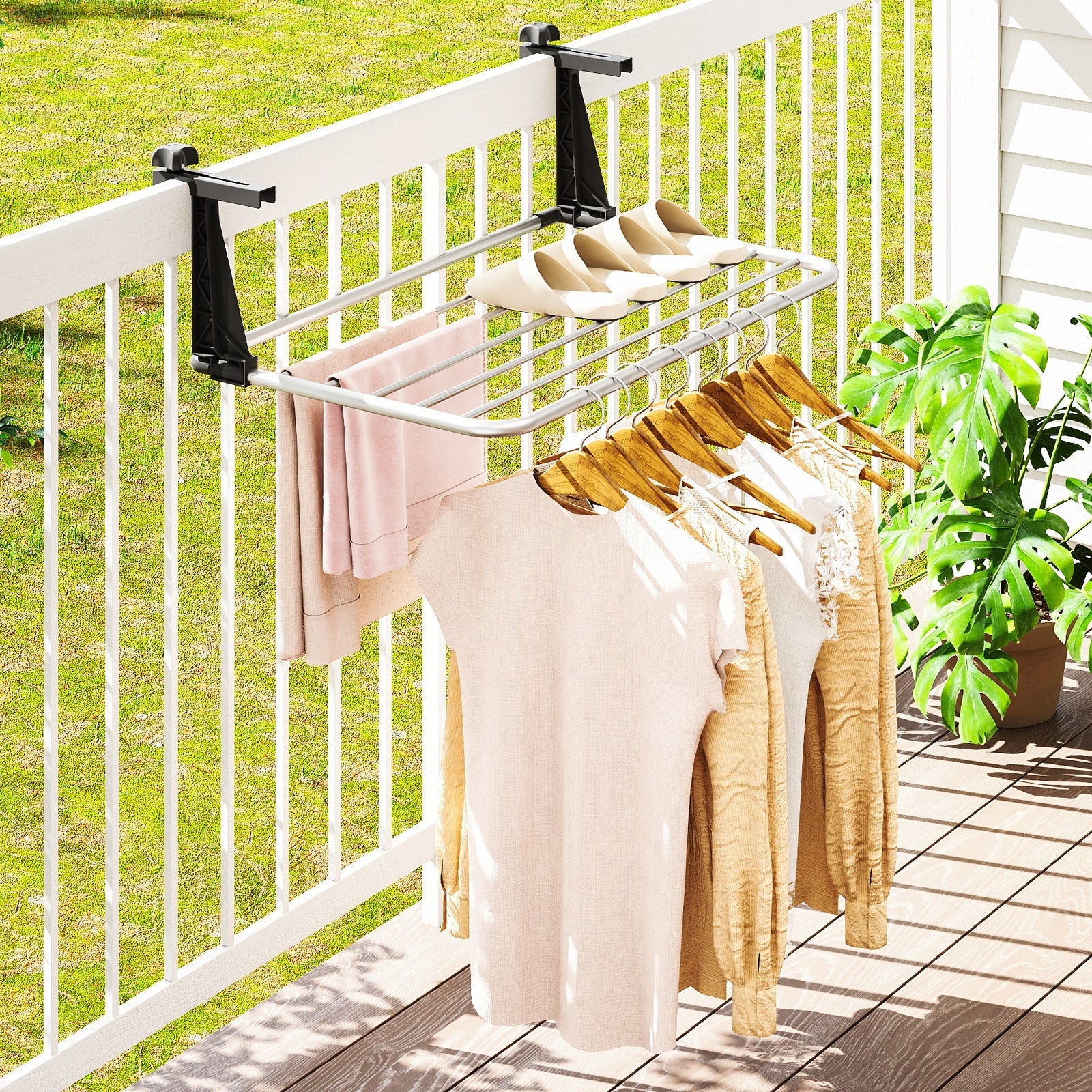 Portable Aluminum Clothes and Towel Drying Rack
