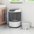 Portable Mini Semi-automatic Washing Machine with Spin Tub and Drain Hose 2.5 kg Capacity