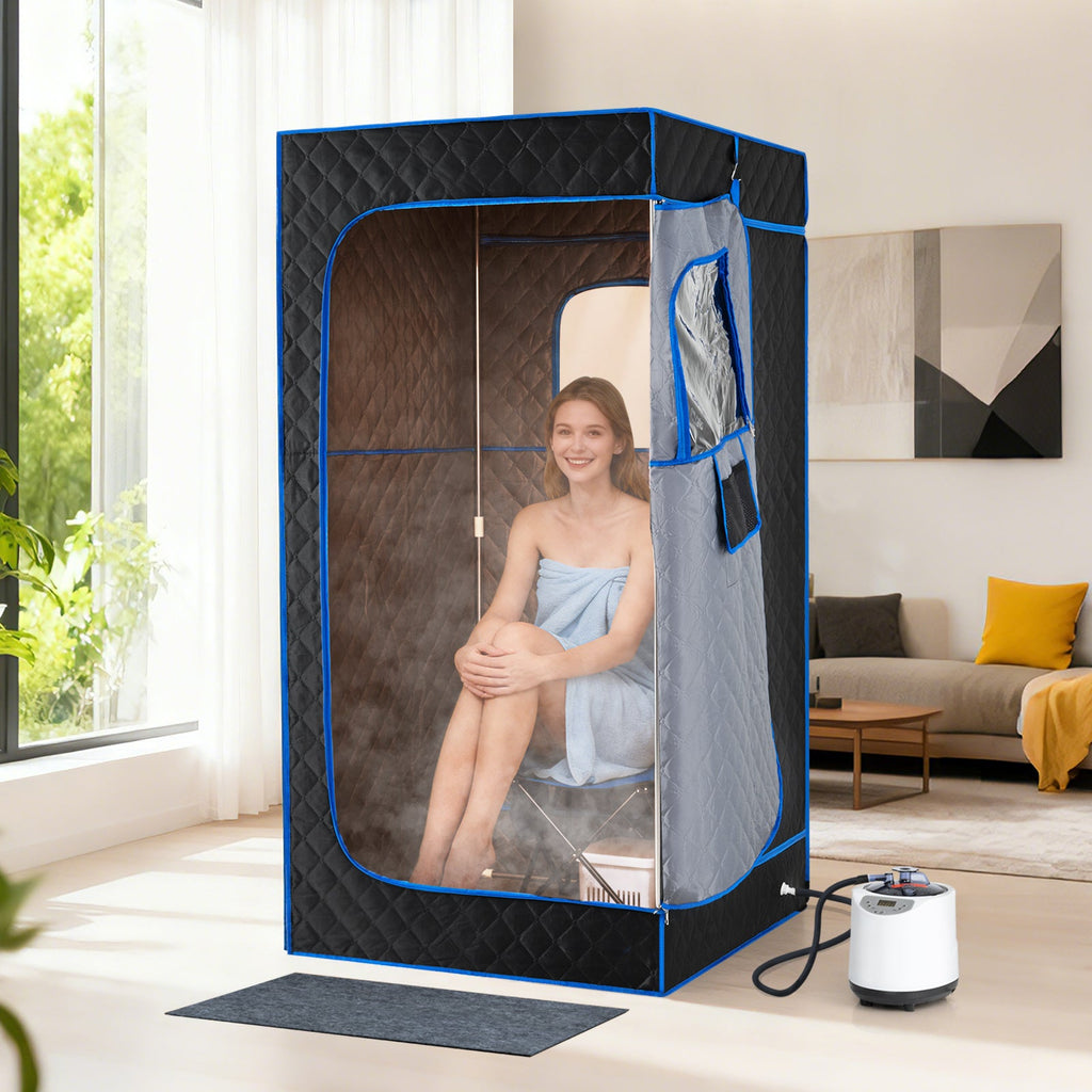 Portable Steam Sauna Box with 3L/1200W Fast-Heat Steamer and 15-Level Temperature