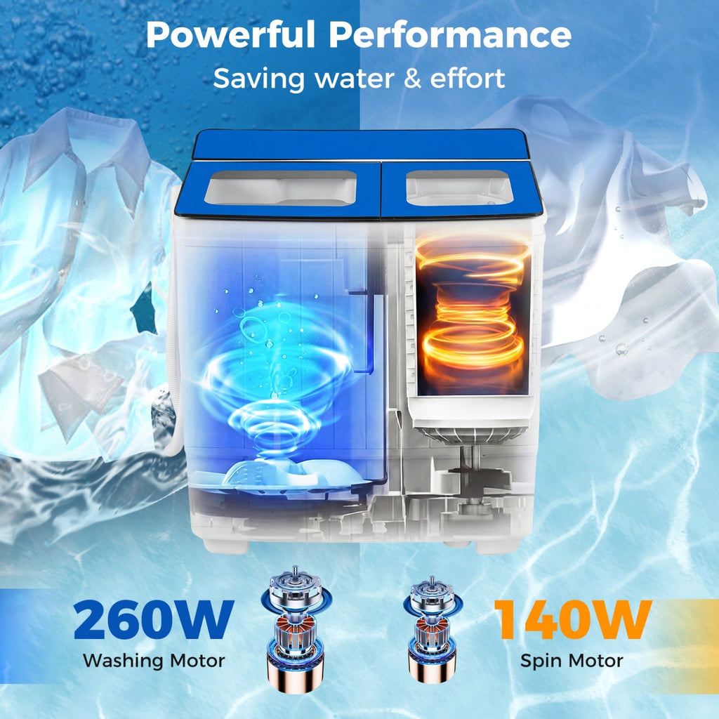 Portable Washing Machine 18 lbs Mini Laundry Machine with 11 LBS Washer