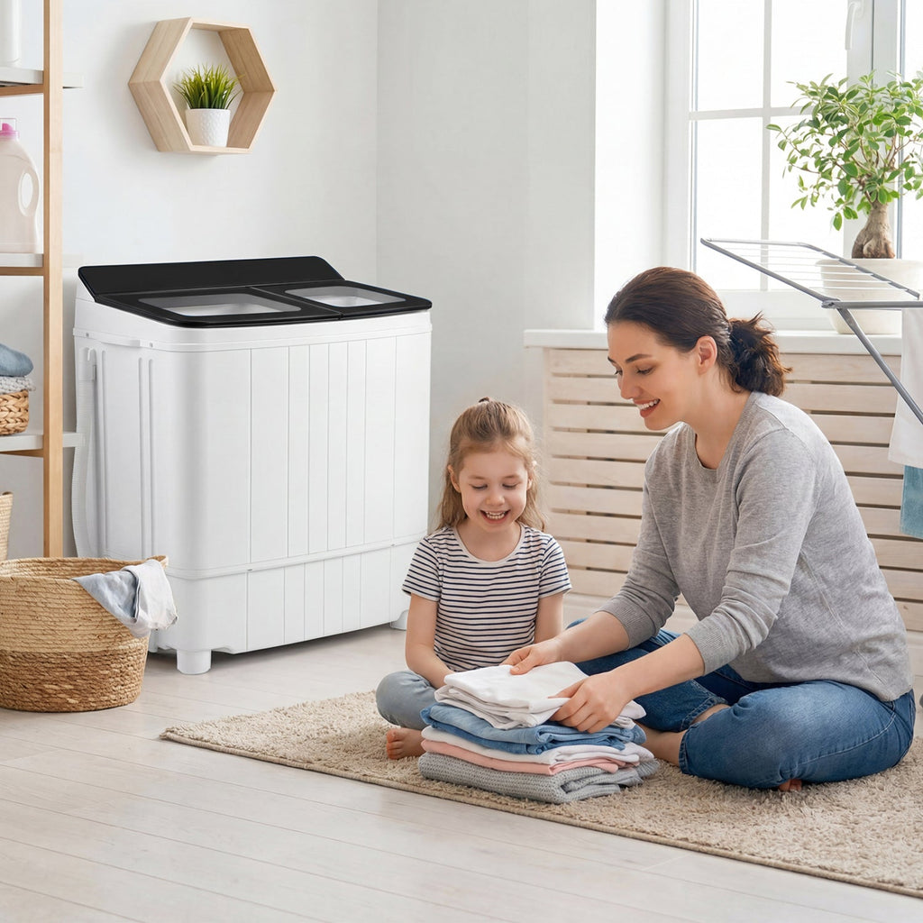 Portable Washing Machine 18 lbs Mini Laundry Machine with 11 LBS Washer