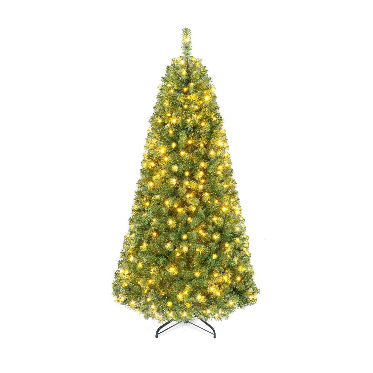 6-8 Ft Pre-Lit Artificial Christmas Tree with Remote Control