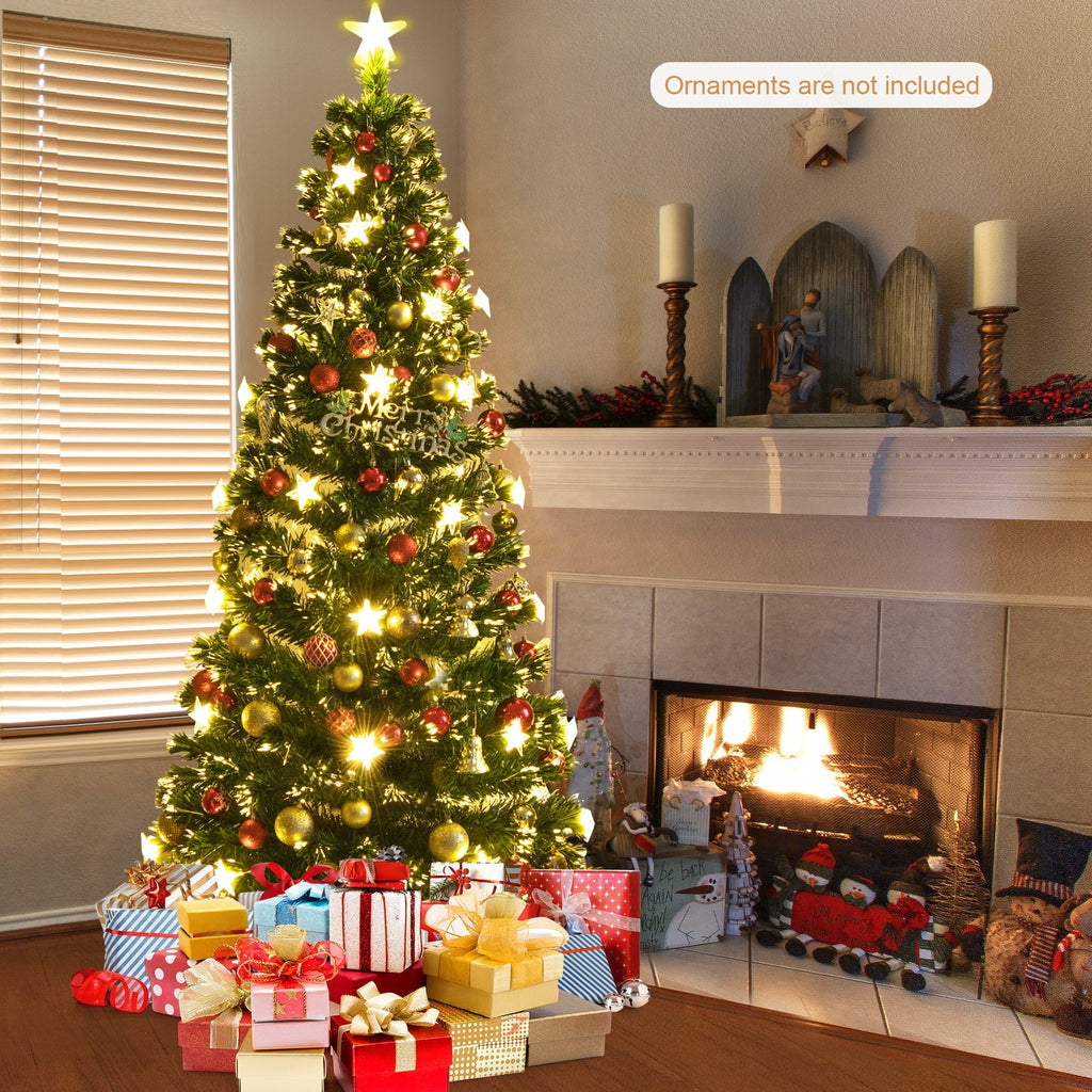 Prelit Fiber Optic Christmas Tree with Warm White Lights