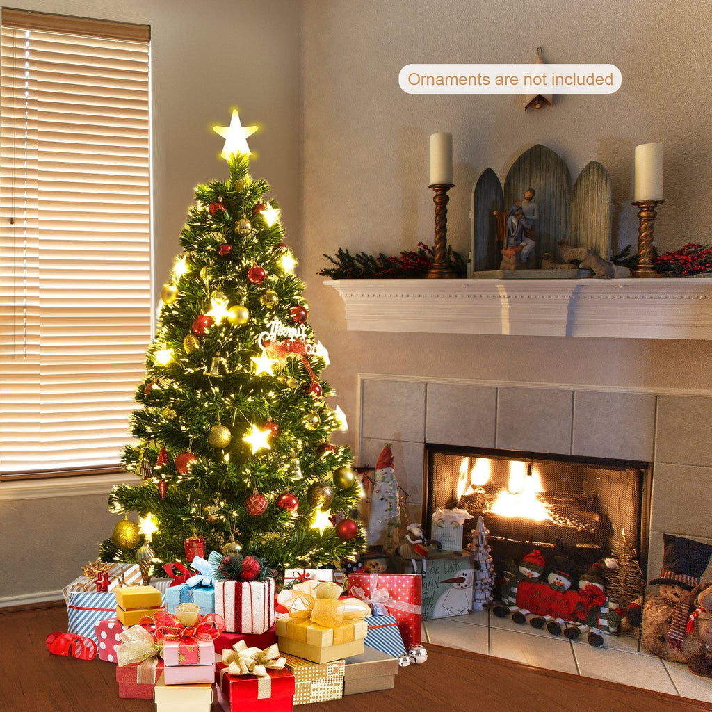 Prelit Fiber Optic Christmas Tree with Warm White Lights