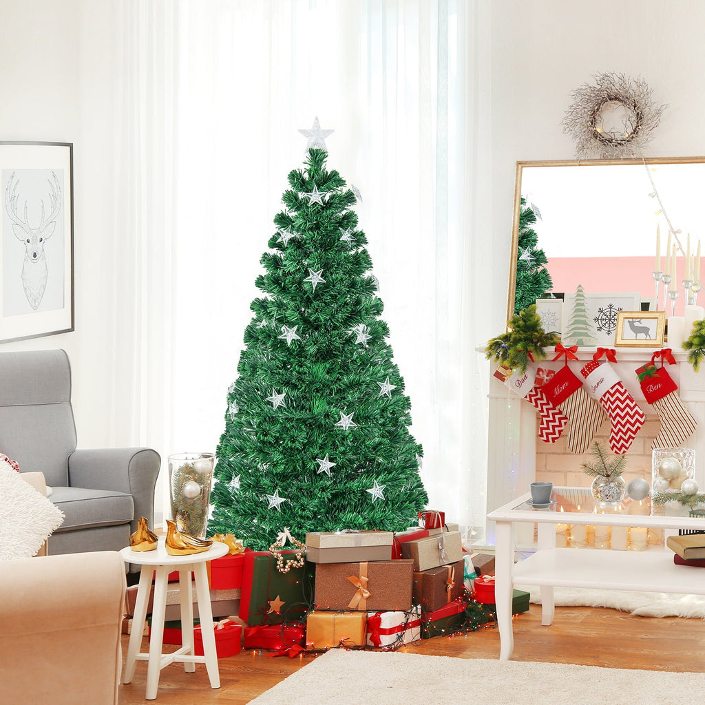 Prelit Fiber Optic Christmas Tree with Warm White Lights