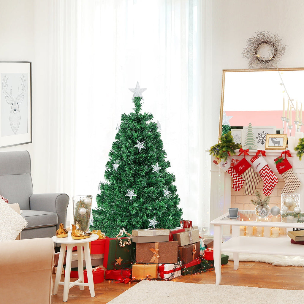 Prelit Fiber Optic Christmas Tree with Warm White Lights
