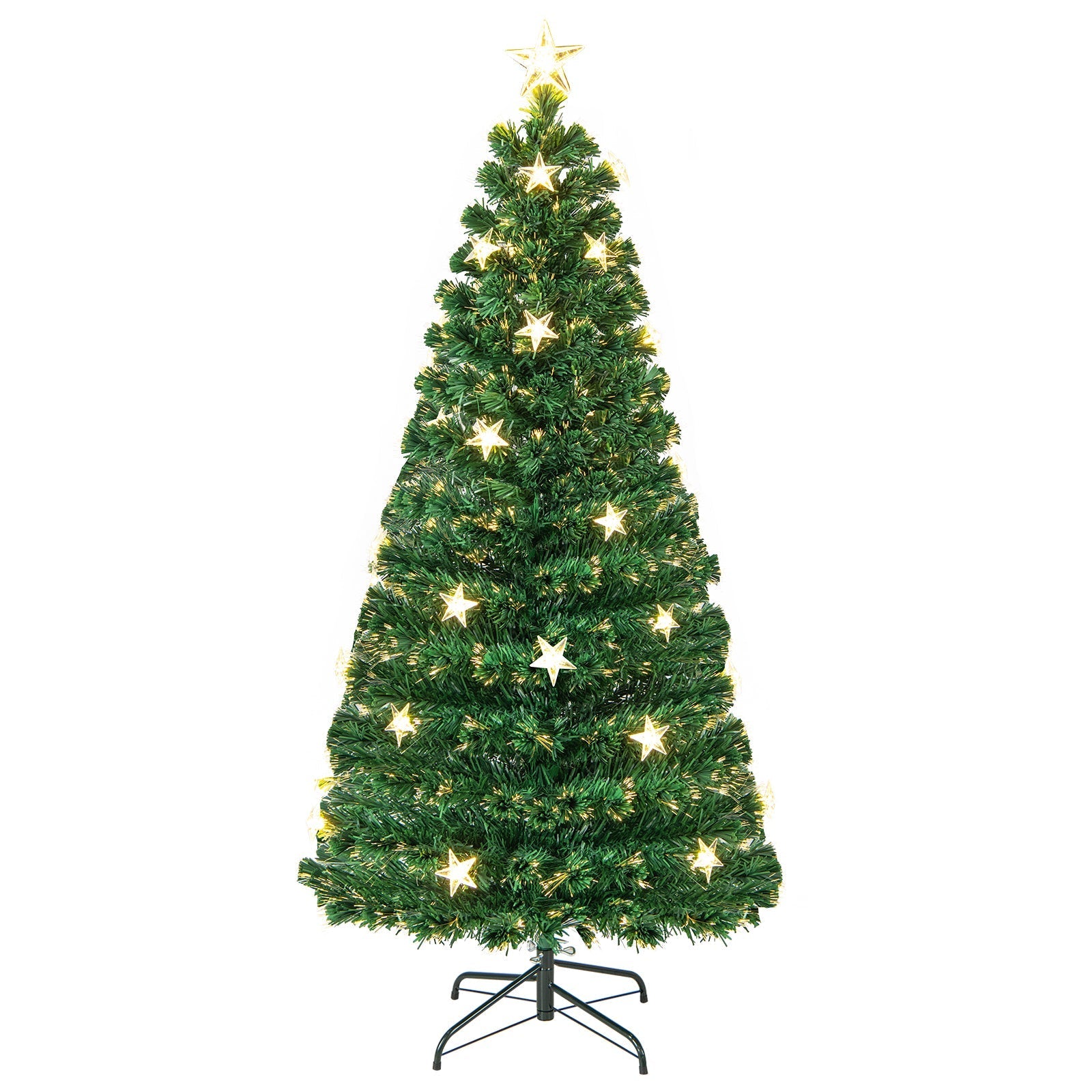 Prelit Fiber Optic Christmas Tree with Warm White Lights