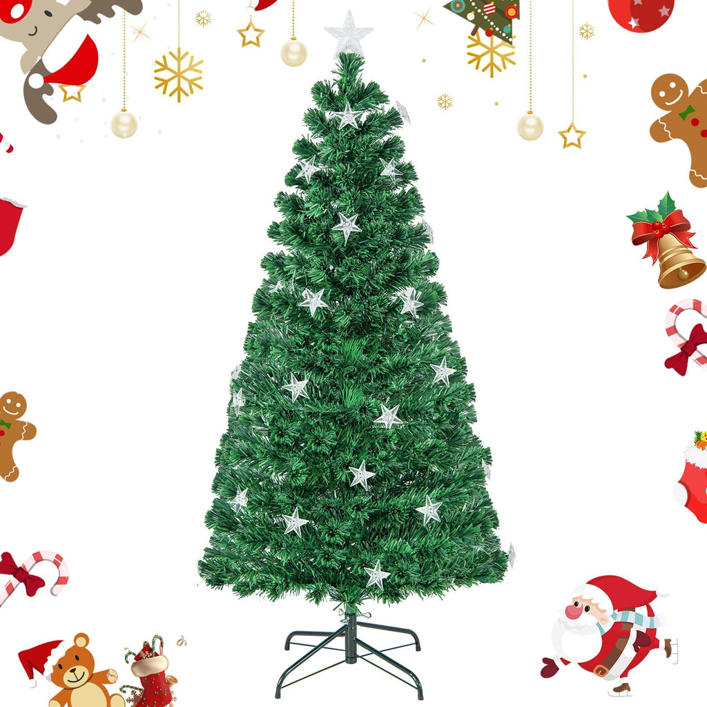 Prelit Fiber Optic Christmas Tree with Warm White Lights