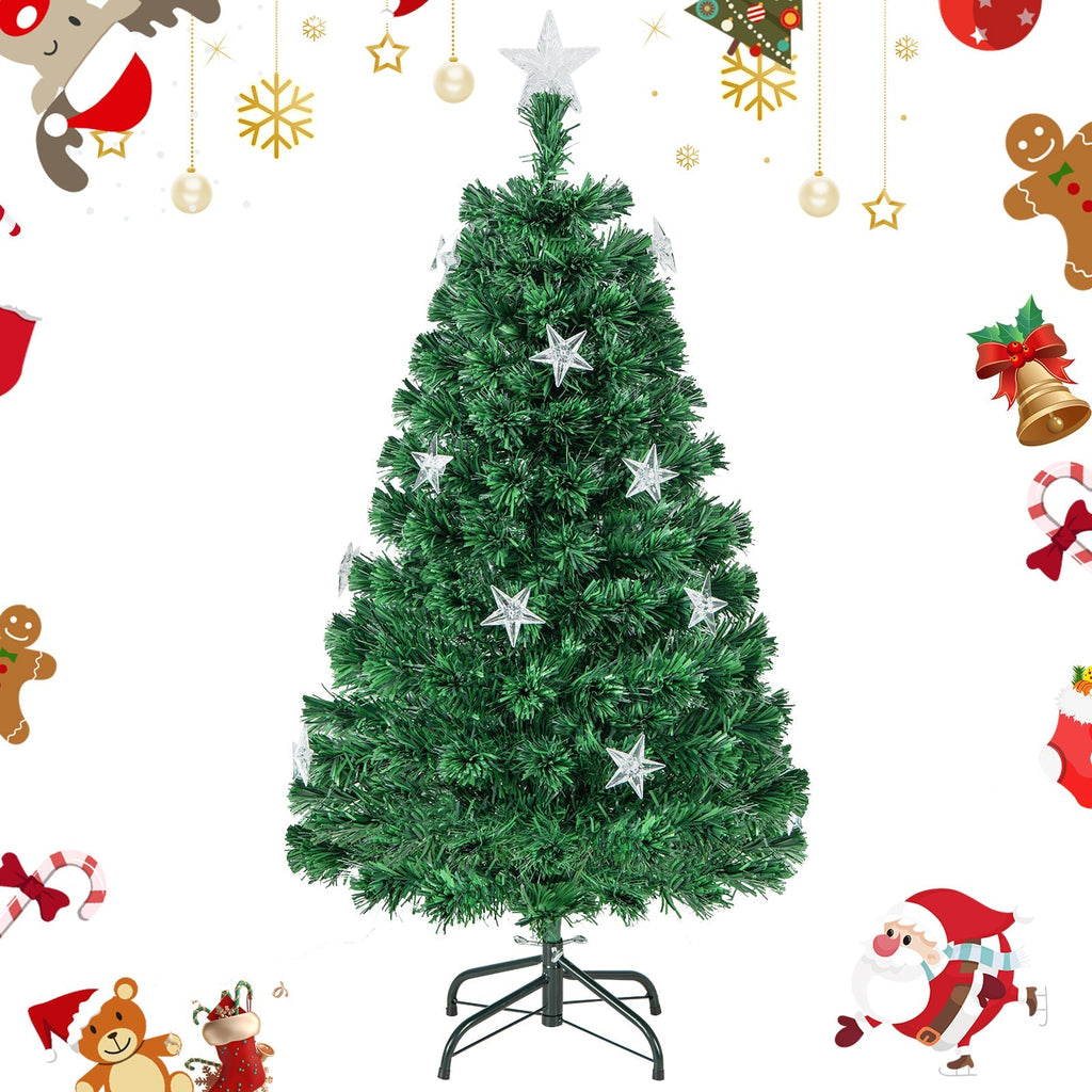 Prelit Fiber Optic Christmas Tree with Warm White Lights