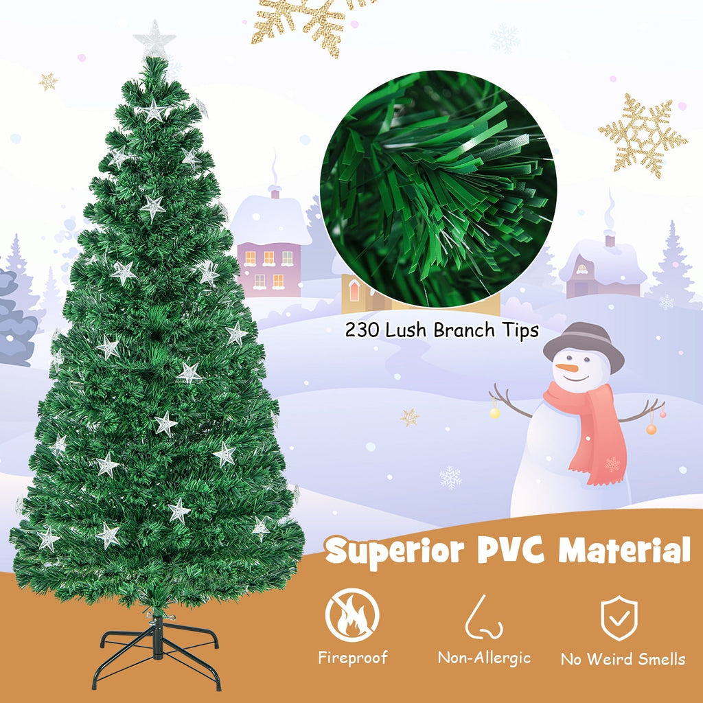 Prelit Fiber Optic Christmas Tree with Warm White Lights
