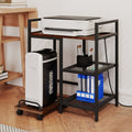Printer Stand with Charging Station and Storage Shelves