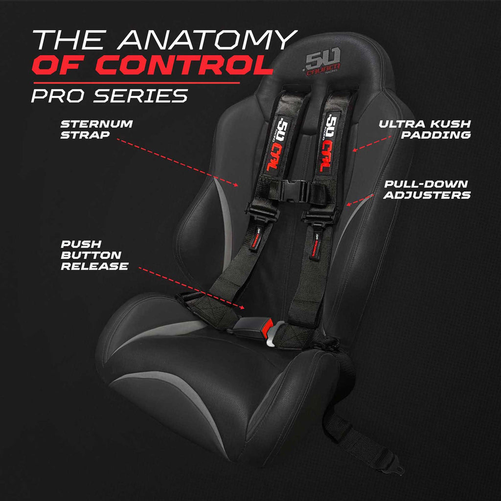 Pro Series 4 point Harness with push button release 2" & 3" available