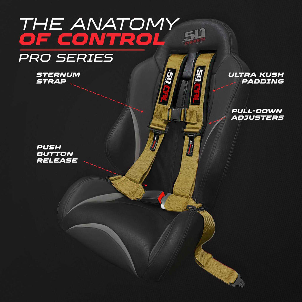Pro Series 4 point Harness with push button release 2" & 3" available