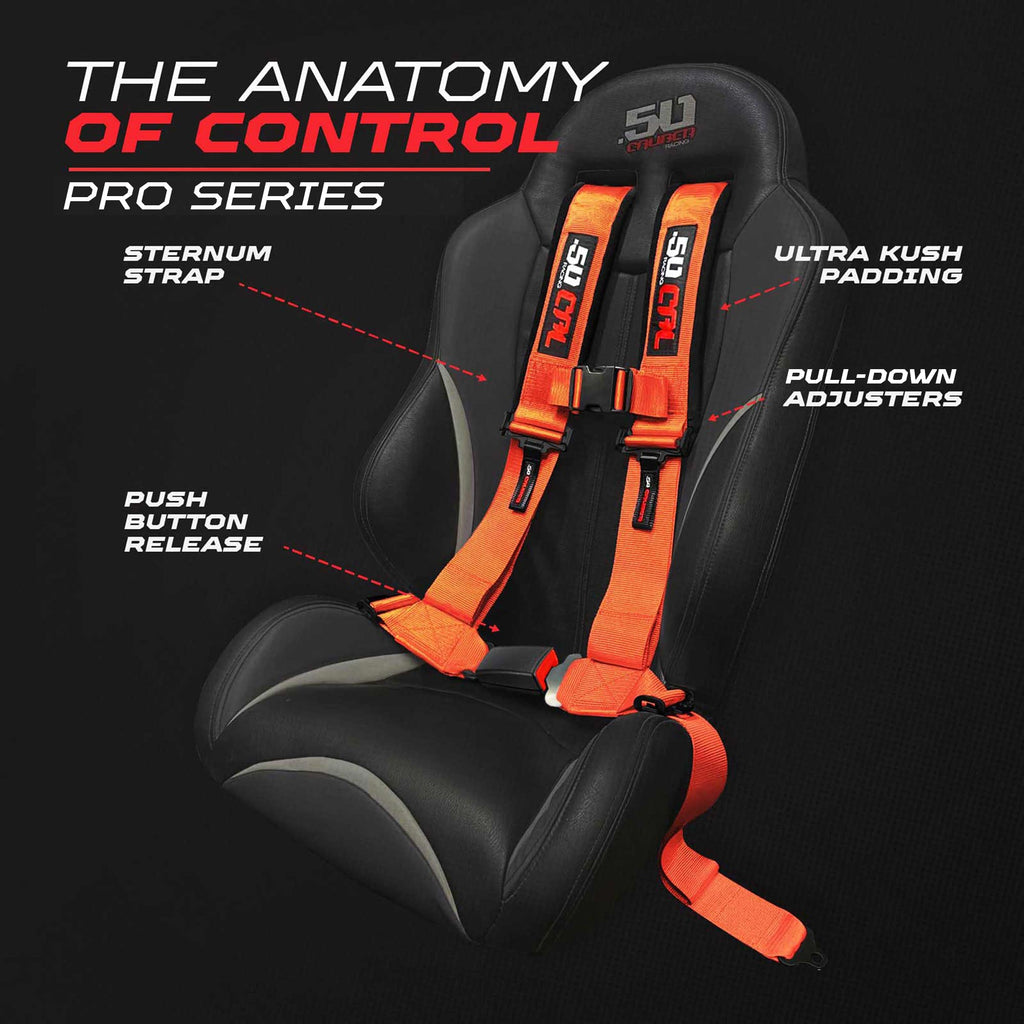 Pro Series 4 point Harness with push button release 2" & 3" available