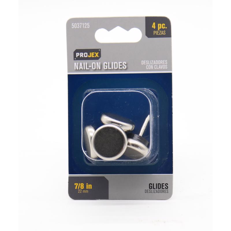 Projex Nail-On Glides Nickle 7/8'' 4 Pk.
