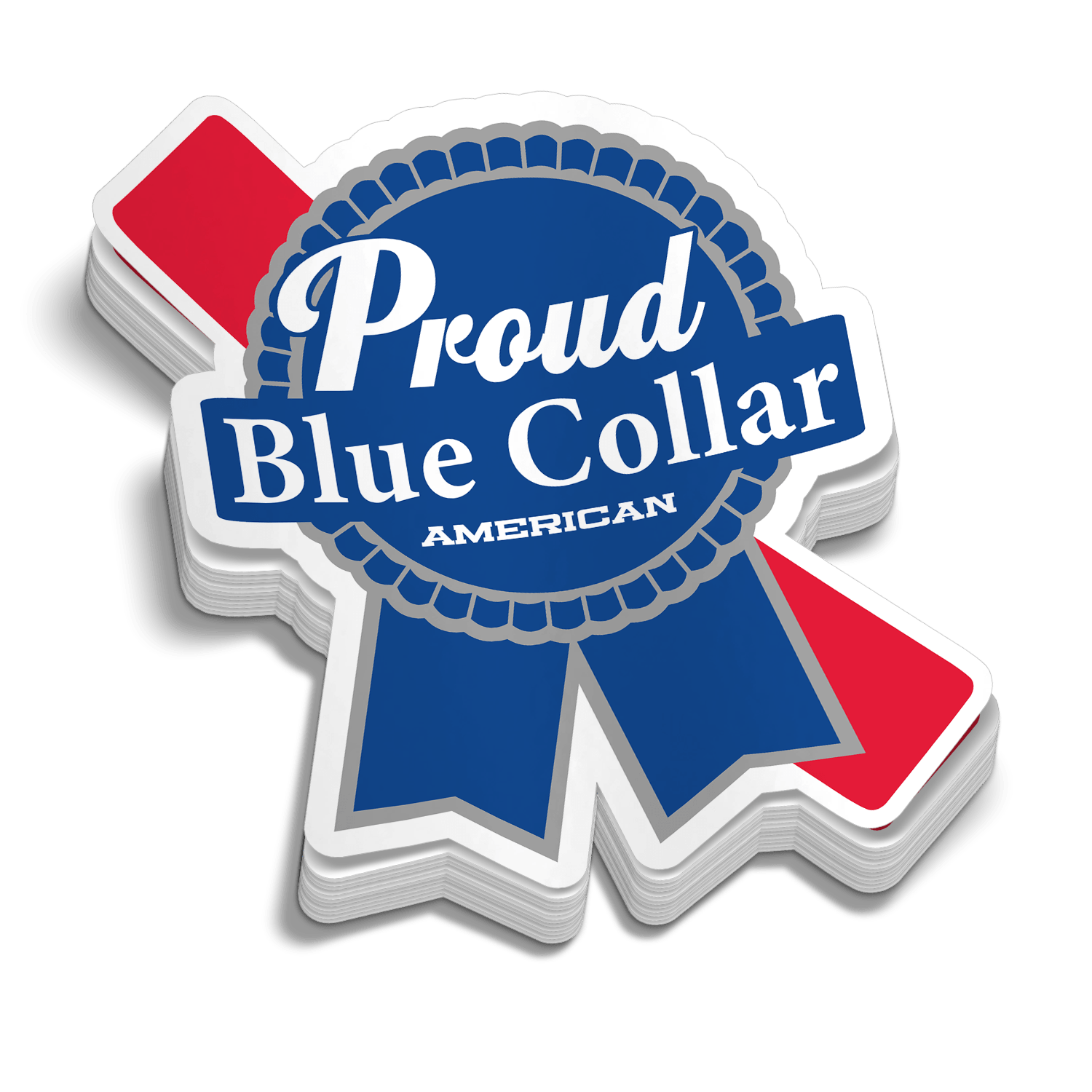Proud Blue Collar 5 Inch Decal