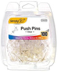 Push Pins Clear- 100 Ct.