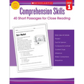 Comprehension Skills: 40 Short Passages for Close Reading: Grade 1 - Paperback