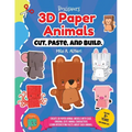 Cut, Paste, and Build 3D Paper Animals - Paperback