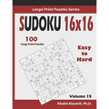 Sudoku 16x16: 100 Easy to Hard : : Keep Your Brain Young - Paperback