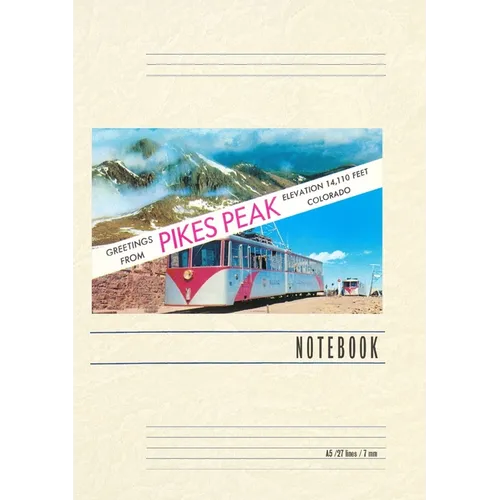 Vintage Lined Notebook Greetings from Pike's Peak - Paperback