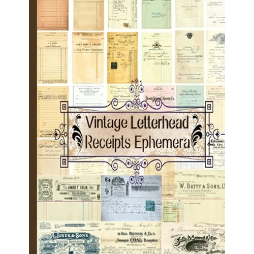 Vintage Letterhead Receipts Ephemera - Paperback
