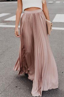 Pleated maxi skirt