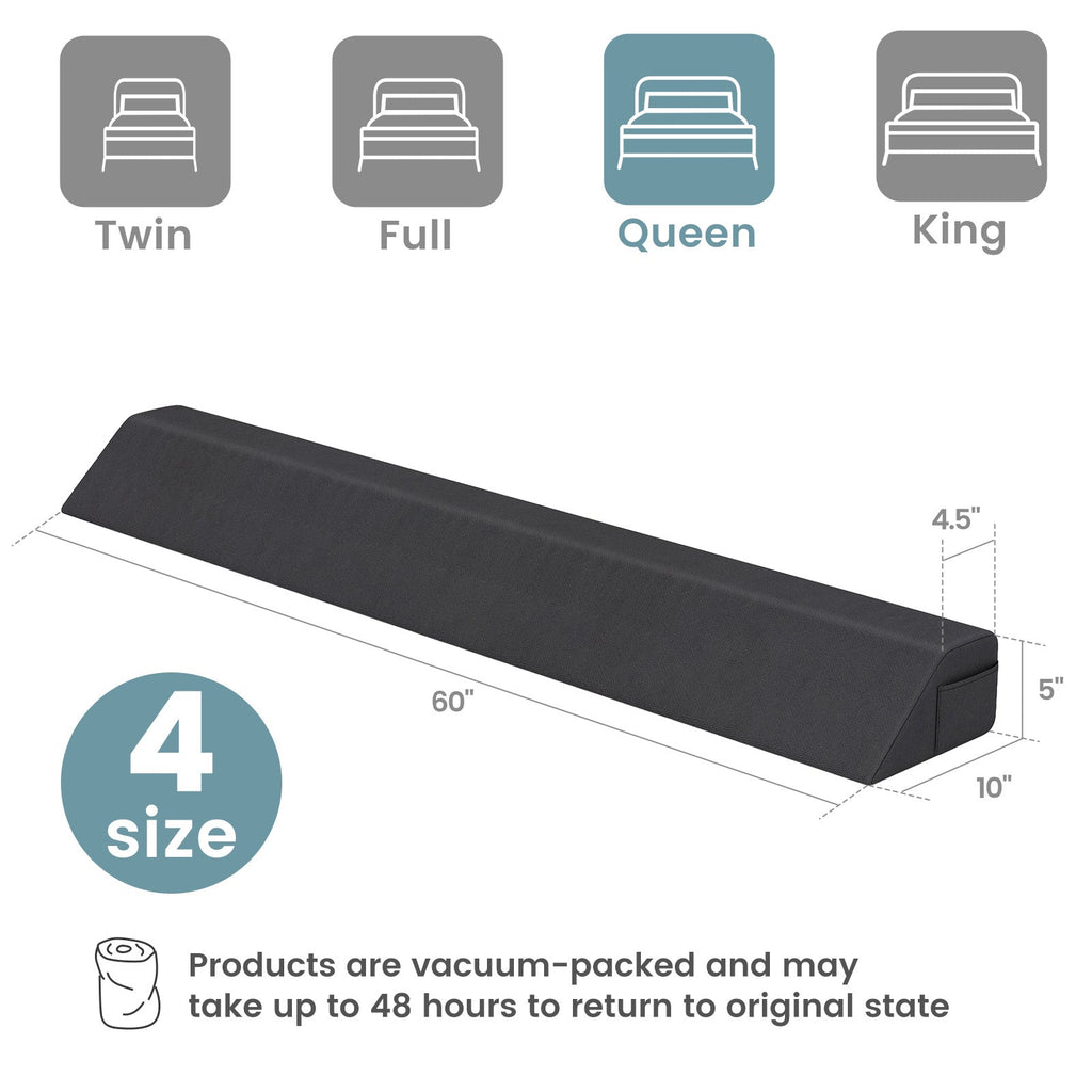 Bed Wedge Pillow with Storage Bag