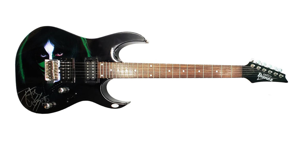 KISS Peter Criss Signed Autographed Guitar ACOA