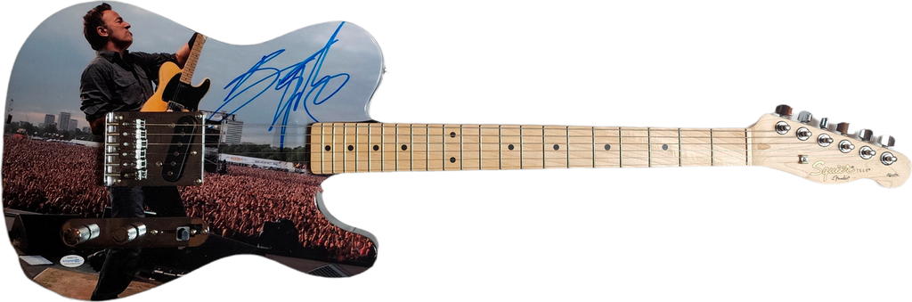 Bruce Springsteen Signed Live Concert Photo Graphics Guitar UACC AFTAL ACOA