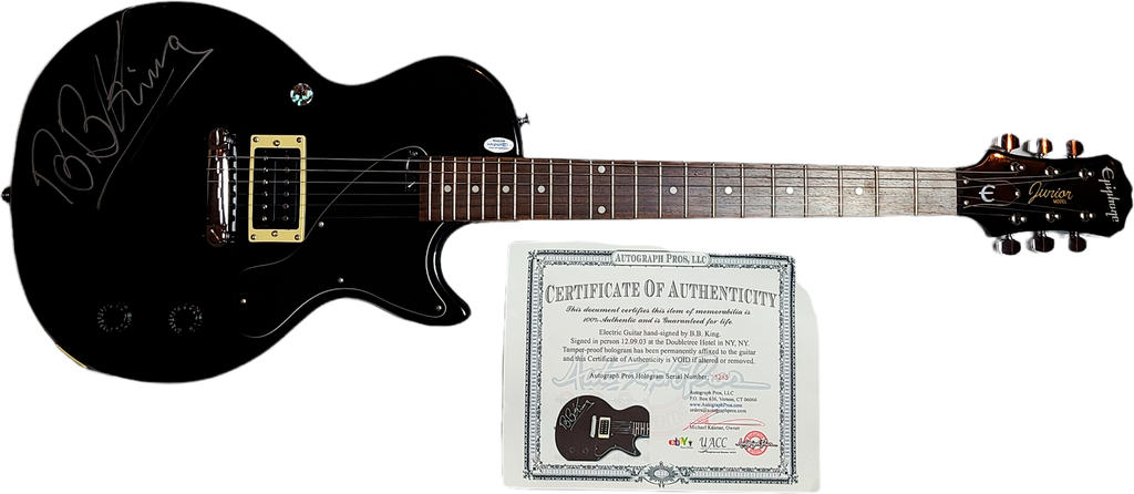 B.B. King Signed Autographed Gibson Epiphone Guitar UACC AFTAL RACC TS ACOA