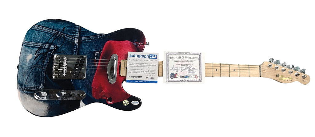 Bruce Springsteen Autographed Born In The USA Album Lp Cd Fender Graphics Guitar ACOA