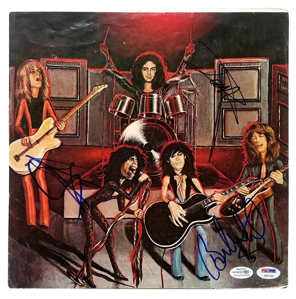 Aerosmith Signed X3 Autographed Record Album LP ACOA PSA LOA