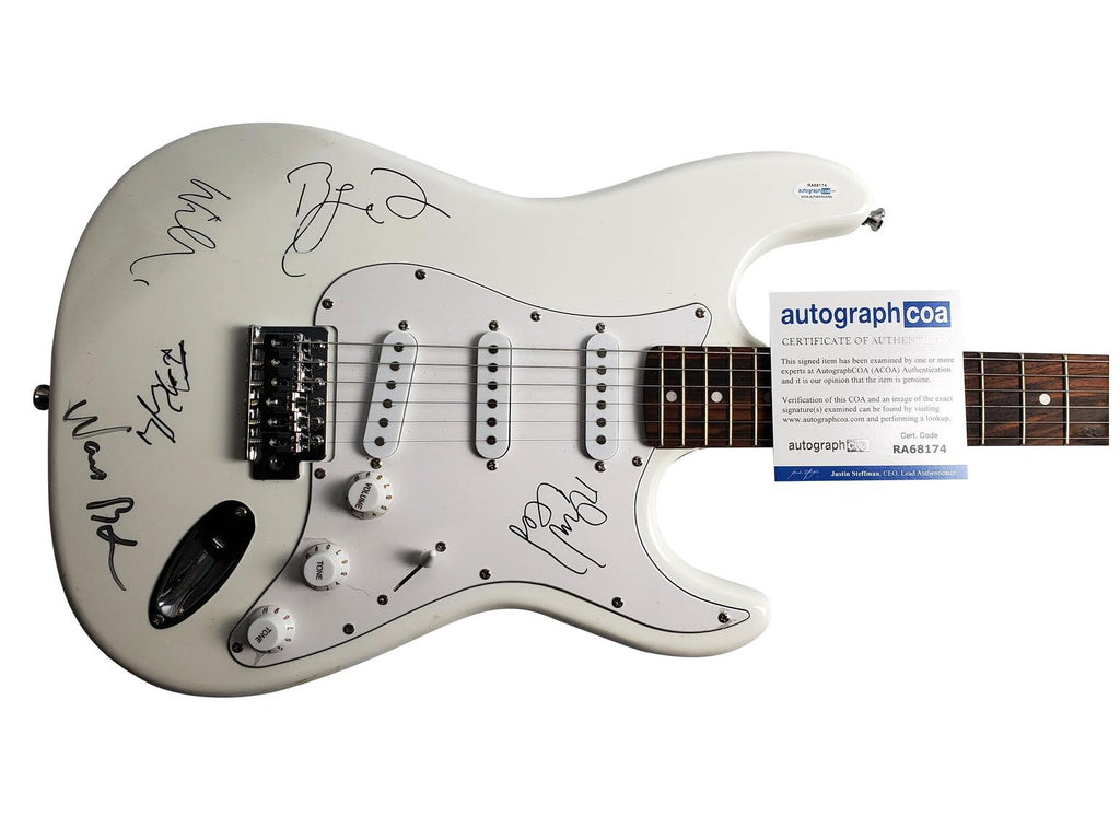 Arcade Fire Signed Autographed Guitar ACOA