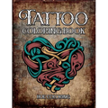 Tattoo Coloring Book: Modern Tattoo Designs, Skulls, Hearts - Paperback