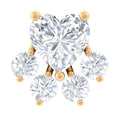 Heart Shape Moissanite Paw Cartilage Earring