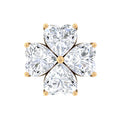 Heart Shape Moissanite Flower Conch Earring